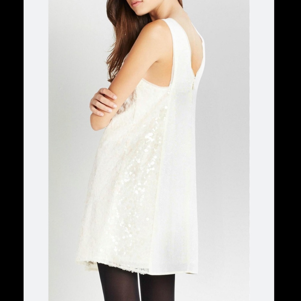 NWT BCBGeneration Ivory Sequin Dress Size 6